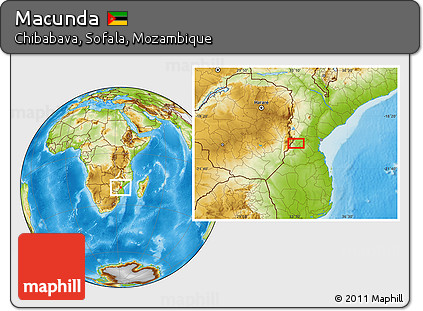 Physical Location Map of Macunda