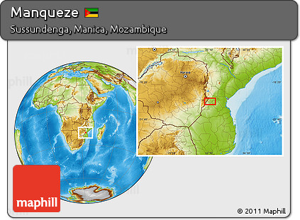 Physical Location Map of Manqueze