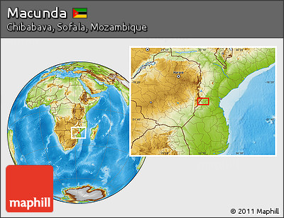 Physical Location Map of Macunda