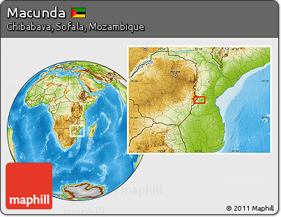 Physical Location Map of Macunda