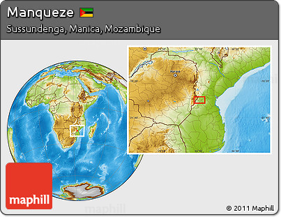 Physical Location Map of Manqueze