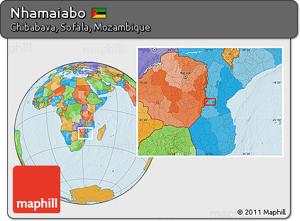Political Location Map of Nhamaiabo