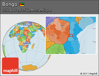 Political Location Map of Bongo