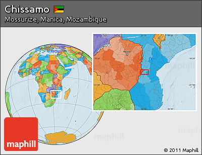 Political Location Map of Chissamo