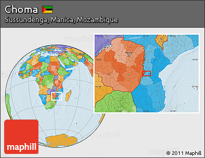 Political Location Map of Choma