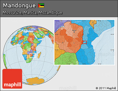 Political Location Map of Mandongue