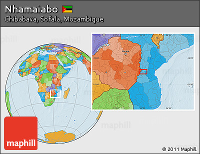 Political Location Map of Nhamaiabo