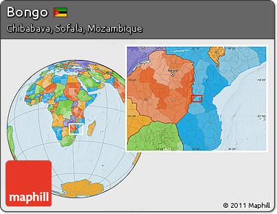 Political Location Map of Bongo