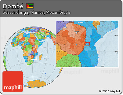 Political Location Map of Dombé