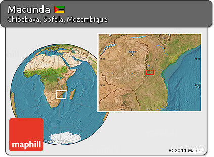 Satellite Location Map of Macunda