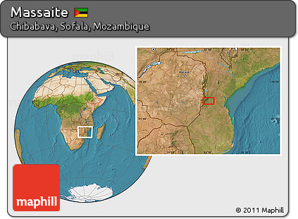 Satellite Location Map of Massaite