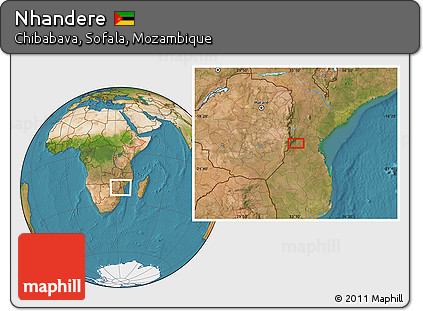 Satellite Location Map of Nhandere
