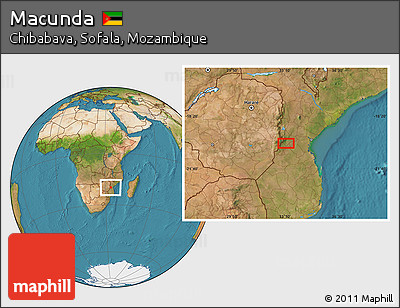 Satellite Location Map of Macunda