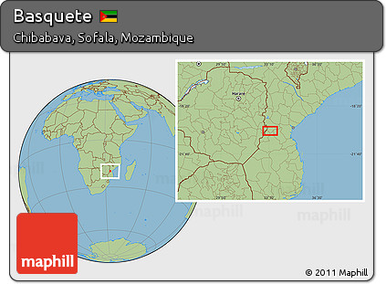 Savanna Style Location Map of Basquete