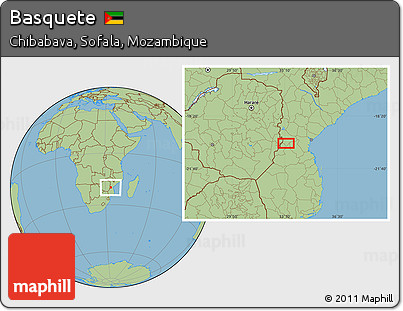 Savanna Style Location Map of Basquete
