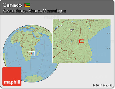 Savanna Style Location Map of Canaco