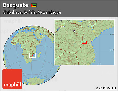 Savanna Style Location Map of Basquete