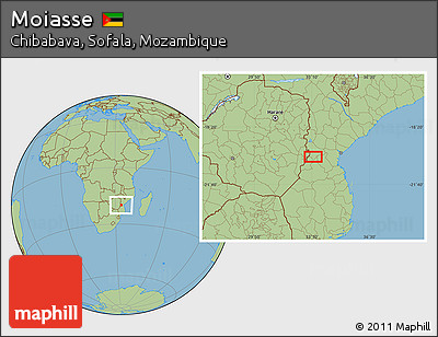 Savanna Style Location Map of Moiasse