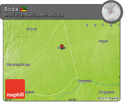 Physical Map of Boda