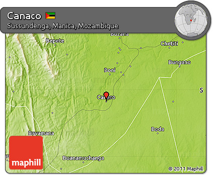 Physical Map of Canaco