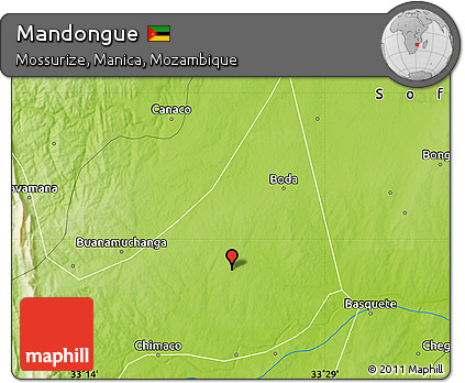 Physical Map of Mandongue