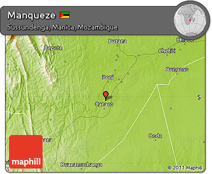 Physical Map of Manqueze