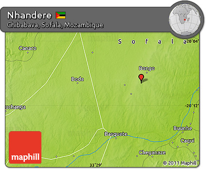 Physical Map of Nhandere