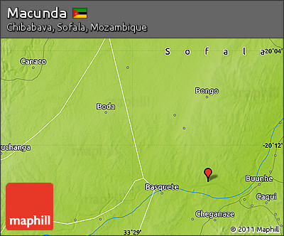 Physical Map of Macunda