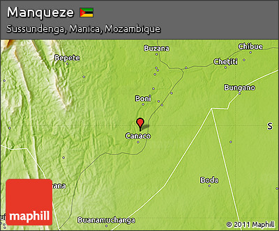 Physical Map of Manqueze
