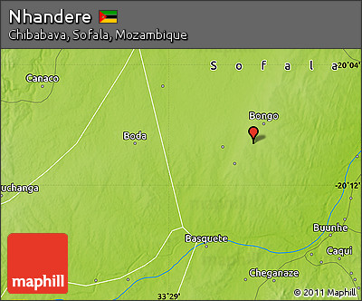 Physical Map of Nhandere