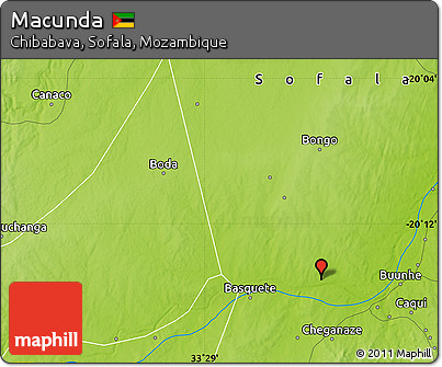 Physical Map of Macunda