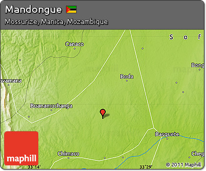 Physical Map of Mandongue