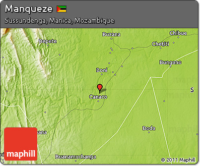 Physical Map of Manqueze