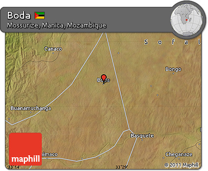 Satellite Map of Boda