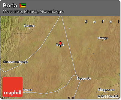Satellite Map of Boda