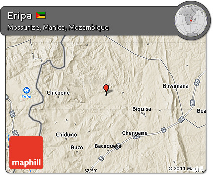 Shaded Relief Map of Eripa