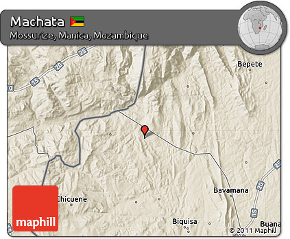 Shaded Relief Map of Machata