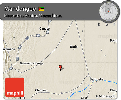 Shaded Relief Map of Mandongue
