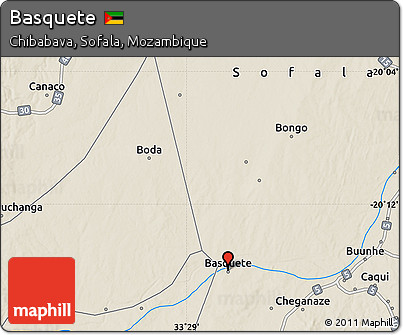 Shaded Relief Map of Basquete