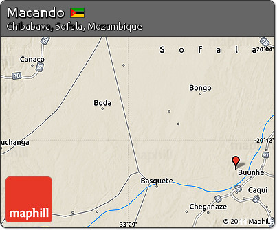 Shaded Relief Map of Macando