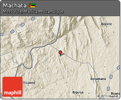 Shaded Relief Map of Machata