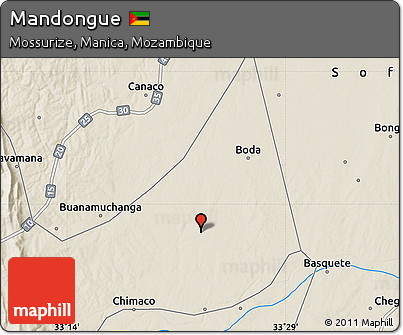 Shaded Relief Map of Mandongue
