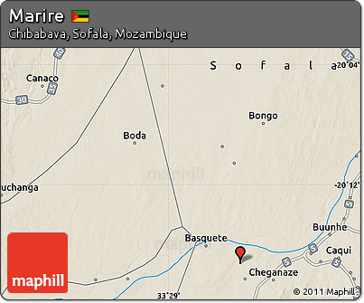 Shaded Relief Map of Marire
