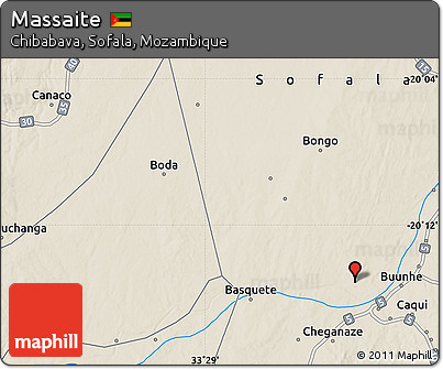 Shaded Relief Map of Massaite
