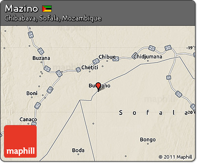 Shaded Relief Map of Mazino