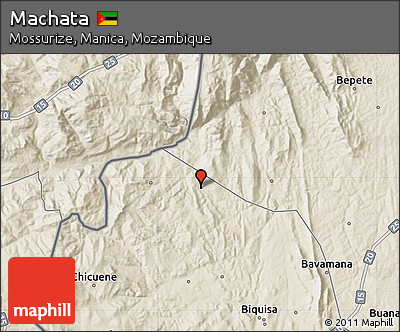 Shaded Relief Map of Machata