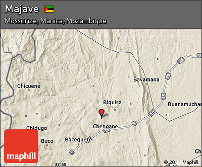 Shaded Relief Map of Majave