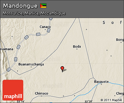 Shaded Relief Map of Mandongue