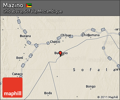 Shaded Relief Map of Mazino