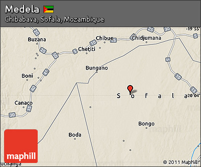 Shaded Relief Map of Medela